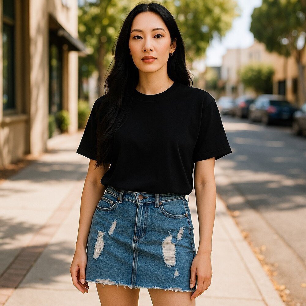 FOREVER 21 Ladies Distressed Mini Skirt- 28